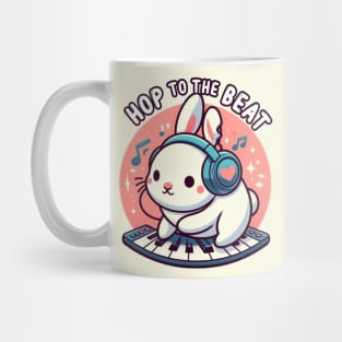 funny musician rabbit Mug